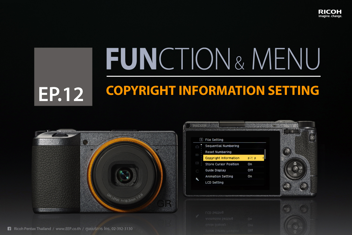 RICOH Function & Menu : Copyright Information Setting