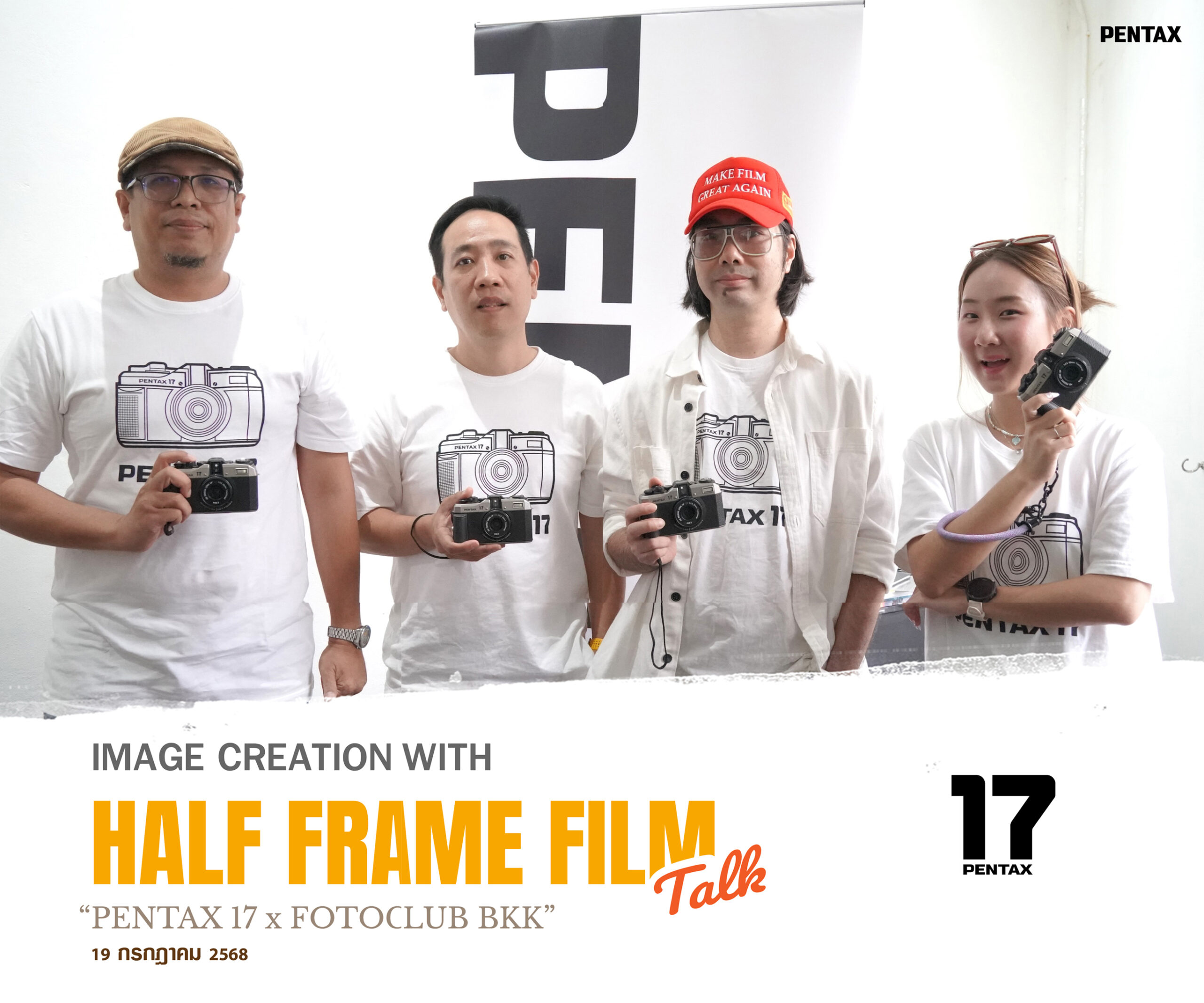 ภาพเบื้องหลังกิจกรรม “IMAGE CREATION WITH HALF FRAME FILM TALK”  วันเสาร์ ที่ 19 ก.ค. 2568  สถานที่ Fotoclub BKK